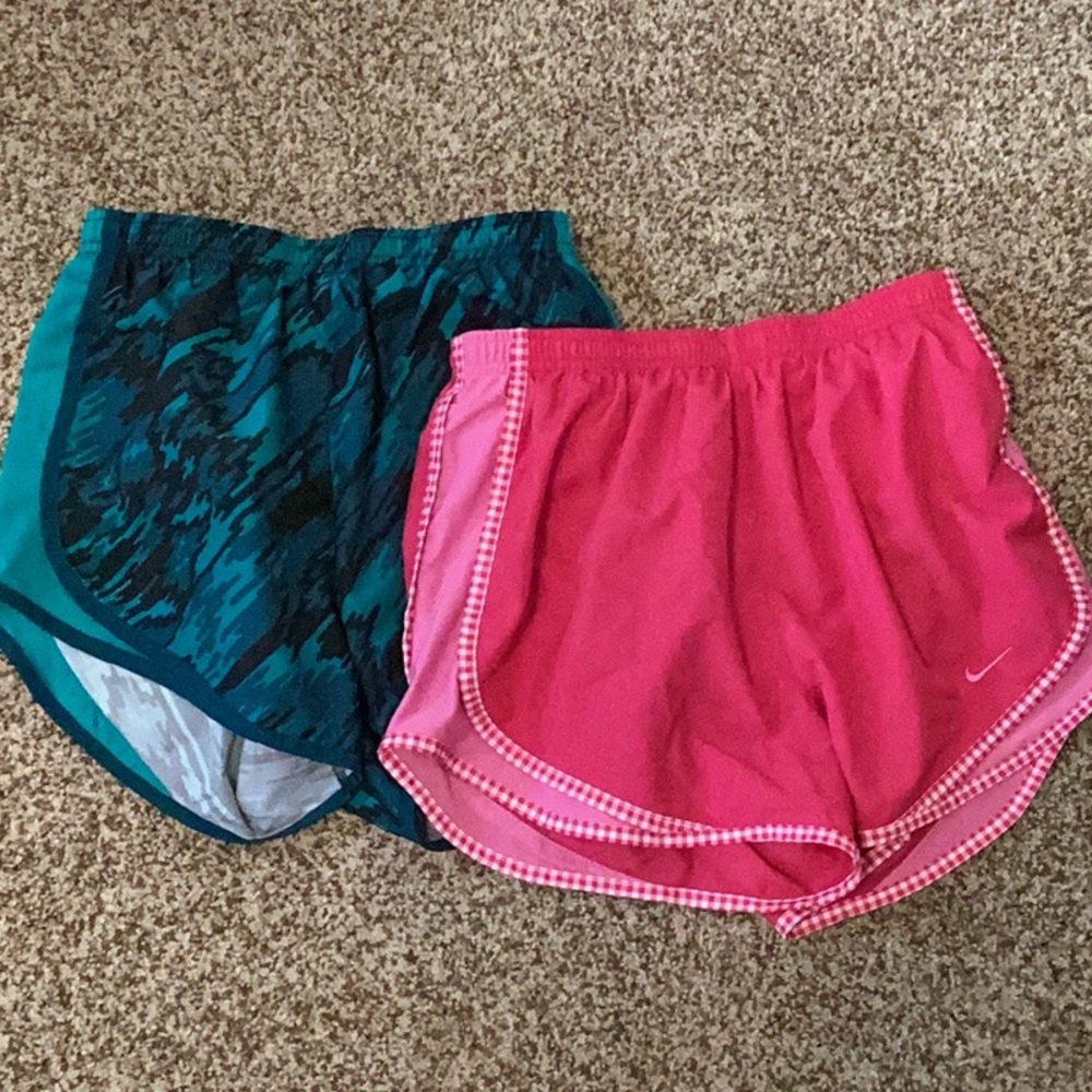 Nike Dri-Fit Shorts—Pink and Teal bundle XS and Small